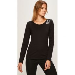EA7 Emporio Armani - Longsleeve. Niebieskie bluzki damskie EA7 Emporio Armani, s, z nadrukiem, z elastanu, z okrągłym kołnierzem. W wyprzedaży za 179,90 zł.