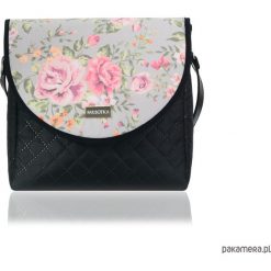 TOREBKA PURO 2064 PINK-GRAY ROSES 2. Różowe torebki klasyczne damskie Pakamera, w kolorowe wzory. Za 179,00 zł.