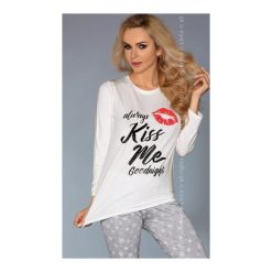 Piżama Sweet Kiss 109 Ecru-szara. Szare piżamy damskie LivCo Corsetti, s, bez wzorów, bez rękawów. Za 105,90 zł.