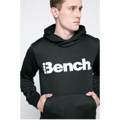 Bench - Bluza. Czerwone bluzy męskie Bench, xl, z nadrukiem, z elastanu, z okrągłym kołnierzem, bez rękawów, z kapturem. W wyprzedaży za 129,90 zł.