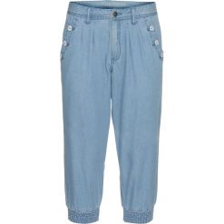 Rybaczki dżinsowe bonprix niebieski bleached. Niebieskie jeansy damskie marki bonprix. Za 129,99 zł.