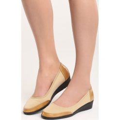 Buty ślubne damskie: Beżowe Czółenka Ravan