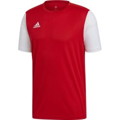 ESTRO 19 JSY. Czerwone koszulki męskie Adidas, m, bez wzorów, z poliesteru, bez kołnierzyka, bez rękawów, na fitness i siłownię. Za 34,99 zł.