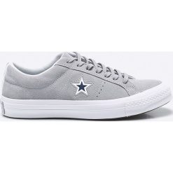 Converse - Tenisówki. Szare trampki męskie marki Converse, ze skóry, na sznurówki. W wyprzedaży za 279,90 zł.