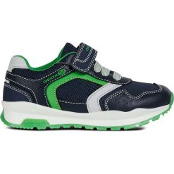 Sneakersy "Coridan" w kolorze granatowo-zielonym. Niebieskie trampki chłopięce geox kids, bez wzorów, bez zapięcia. W wyprzedaży za 134,95 zł.