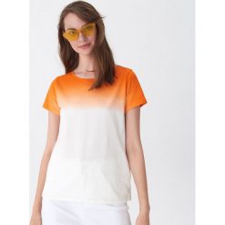 T-shirt ombre - Pomarańczowy. Pomarańczowe t-shirty damskie House, s, bez wzorów, bez kołnierzyka. Za 29,99 zł.