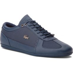 Sneakersy LACOSTE - Evara 318 1 Cam 7-36CAM002395K Nvy/Nvy. Niebieskie sneakersy męskie Lacoste, na co dzień, bez wzorów, ze skóry ekologicznej, eleganckie, bez zapięcia. W wyprzedaży za 359,00 zł.