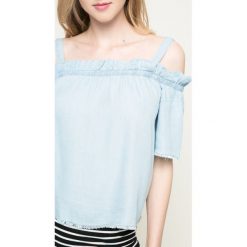 Noisy May - Top. Niebieskie bluzki damskie marki Noisy May, s, bez wzorów, z lyocellu, bez kołnierzyka. W wyprzedaży za 49,90 zł.