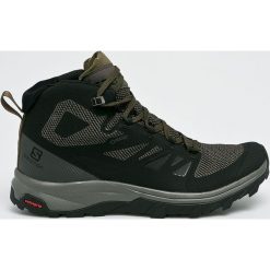Salomon - Buty Outline Mid Gtx. Czarne buty trekkingowe męskie Salomon, z gore-texu, outdoorowe, gore-tex. W wyprzedaży za 549,90 zł.