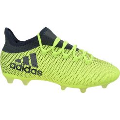Adidas X 17.2 FG S82325. Żółte buty sportowe męskie Adidas, ze skóry, bez zapięcia, do piłki nożnej. W wyprzedaży za 349,99 zł.