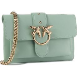 Torebka PINKO - Love Soft Baby Simply PE20 PLTT 1P21QQ Y5FF Aqua Green T31. Zielone torebki klasyczne damskie Pinko, bez wzorów, ze skóry, eleganckie, bez dodatków. W wyprzedaży za 679,00 zł.