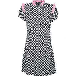 Hell Bunny Pokerface Mini Dress Sukienka czarny/biały. Czarne sukienki damskie marki Hell Bunny, l, bez wzorów, bez kołnierzyka, bez rękawów, mini. Za 199,90 zł.