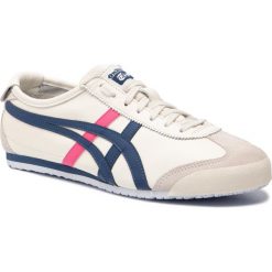Sneakersy ASICS - ONITSUKA TIGER Mexico 66 1182A078 Cream/Midnight Blue 103. Brązowe półbuty damskie Asics, ze skóry. W wyprzedaży za 259,00 zł.