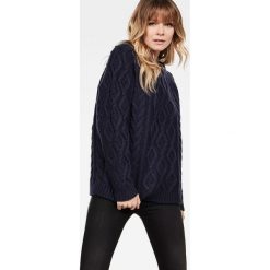 G-Star Raw - Sweter. Niebieskie swetry damskie G-Star RAW, s, bez wzorów, z wełny, retro, bez rękawów, bez kaptura. W wyprzedaży za 319,90 zł.