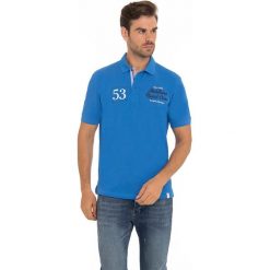 Koszulka polo w kolorze niebieskim. Niebieskie koszulki męskie marki Denim Culture, m, polo. W wyprzedaży za 99,95 zł.
