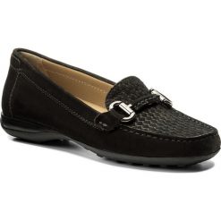 Mokasyny GEOX - D Euxo D D6245D 00032 C9997 Black. Czarne mokasyny damskie Geox, na co dzień, z aplikacjami, ze skóry, bez obcasa, na płaskiej podeszwie, bez zapięcia. W wyprzedaży za 279,00 zł.