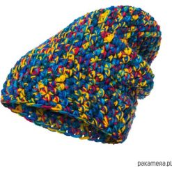 Czapki damskie: czapka dziana KRAFF PINK BLUE handmade