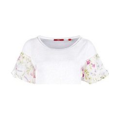 S.Oliver T-Shirt Damski 38 Bialy. Białe koszulki damskie S.Oliver, na co dzień, s, z aplikacjami, bez kołnierzyka, bez rękawów. W wyprzedaży za 93,00 zł.