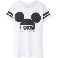 T-shirt bonprix biały z nadrukiem. Białe bluzki dziewczęce bonprix, z nadrukiem, bez kołnierzyka, bez rękawów, bez kaptura. Za 44,99 zł.