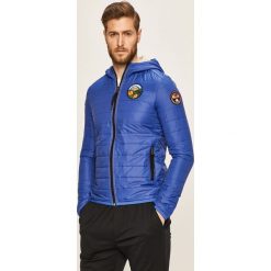 Napapijri - Kurtka. Niebieskie płaszcze męskie Napapijri, xl, bez wzorów, z elastanu, krótkie, z kapturem. Za 1119,00 zł.
