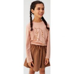 Mango Kids - Spódnica dziecięca Vicky 110-164 cm. Spódniczki dziewczęce Mango Kids, bez wzorów, z bawełny, mini, rozkloszowane. Za 79,90 zł.