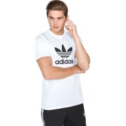 Adidas Originals Trefoil Koszulka Biały. Białe podkoszulki męskie s, z nadrukiem, z bawełny, krótkie. Za 128,95 zł.