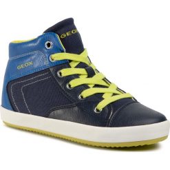 Sneakersy GEOX - J025CA 010FE C4226 S Navy/Royal. Niebieskie trampki chłopięce Geox, bez wzorów, ze skóry ekologicznej, bez zapięcia. Za 219,00 zł.