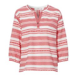 Cream Bluzka Vermunda złamana biel czerwony female biały/czerwony 44. Czerwone bluzki damskie Cream, bez wzorów, z bawełny, z dekoltem w serek, bez rękawów. Za 399,00 zł.