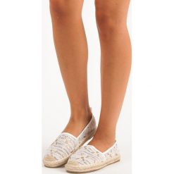 Tomsy damskie: Koronkowe espadryle Seastar białe