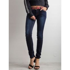 Granatowe spodnie damskie jeansowe jeansy skinny. Jeansy damskie Merg Selection, m. Za 69,00 zł.
