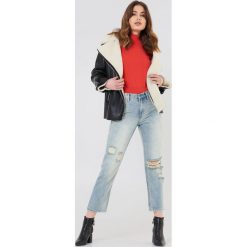 EVIDNT Jeansy Ghent - Blue. Niebieskie spodnie z wysokim stanem marki EVIDNT, z jeansu. W wyprzedaży za 121,49 zł.