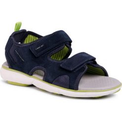 Sandały GEOX - U Nebula L B U926WB 00022 C4064 Navy. Niebieskie klapki męskie Geox, bez wzorów, ze skóry. Za 429,00 zł.