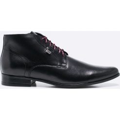 Domeno - Buty. Czarne buty wizytowe męskie marki Domeno, ze skóry, na sznurówki. W wyprzedaży za 179,90 zł.