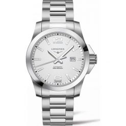 LONGINES Conquest L3.778.4.76.6. Szare zegarki męskie marki LONGINES, ze stali. Za 4260,00 zł.
