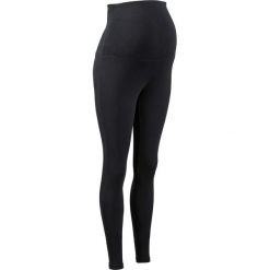 Legginsy ciążowe bonprix czarny. Czarne legginsy ciążowe bonprix, bez wzorów, z bawełny. Za 44,99 zł.