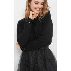 Sweter z cekinami. Czarne bez kategorii Orsay, xs, z elastanu. Za 99,99 zł.