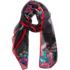Szal DESIGUAL - 18WAWW42 2000. Czarne szaliki damskie Desigual, z materiału. Za 149,90 zł.