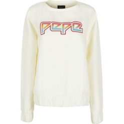 Bluza Pepe Jeans. Białe bluzki damskie bez wzorów, z jeansu, bez rękawów, bez kaptura. Za 99,00 zł.