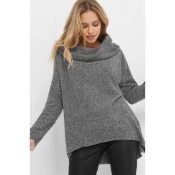 Lekki sweter z kołnierzem. Szare swetry oversize damskie Orsay, s, z dzianiny. Za 69,99 zł.