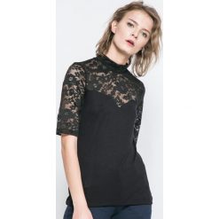 Vero Moda - Top. Czarne topy damskie marki Vero Moda, l, z dzianiny. W wyprzedaży za 49,90 zł.