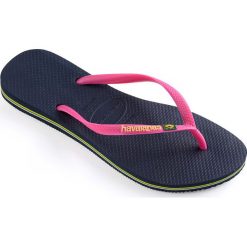 Havaianas - Japonki. Niebieskie klapki damskie Havaianas, bez wzorów, z gumy, bez obcasa. Za 119,90 zł.