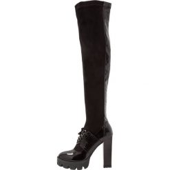 Lost Ink TYLA MIX CLEAT Kozaki na obcasie black. Czarne buty zimowe damskie Lost Ink, z materiału, na obcasie. W wyprzedaży za 215,40 zł.