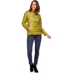 Kurtka puchowa w kolorze zielonym. Zielone kurtki damskie Snowie Collection, m, bez wzorów, z puchu, bez kaptura. W wyprzedaży za 159,95 zł.
