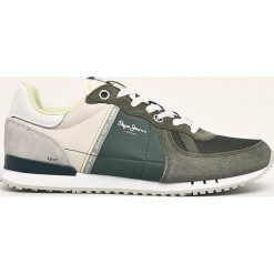 Pepe Jeans - Buty Tinker Zero ATH. Białe sneakersy męskie Pepe Jeans, z jeansu, na sznurówki. W wyprzedaży za 259,90 zł.