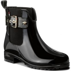Kalosze TOMMY HILFIGER - Oxley 14VI FW0FW02170 Black 990. Czarne buty zimowe damskie marki TOMMY HILFIGER, z materiału. W wyprzedaży za 249,00 zł.