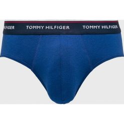 Tommy Hilfiger - Slipy (3-pack). Niebieskie slipy męskie TOMMY HILFIGER, s, bez wzorów, z elastanu. W wyprzedaży za 139,90 zł.