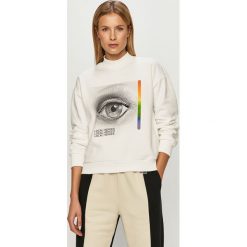 Local Heroes - Bluza. Białe bluzy damskie LOCAL HEROES, s, z nadrukiem, z bawełny, z długim rękawem, długie, bez kaptura. Za 259,90 zł.