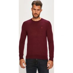 Polo Ralph Lauren - Sweter. Czerwone swetry męskie Polo Ralph Lauren, xl, bez wzorów, z wełny, z okrągłym kołnierzem, bez kaptura. W wyprzedaży za 399,90 zł.