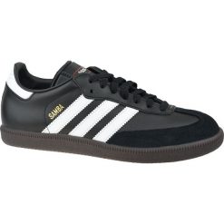 Adidas Samba 019000 buty halowe - halówki męskie czarne 44 2/3. Czarne buty sportowe męskie Adidas, ze skóry, bez zapięcia. W wyprzedaży za 259,96 zł.