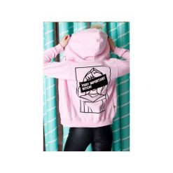 Różowa bluza rozpinana VIB. Różowe bluzy damskie s, z nadrukiem, z bawełny. Za 189,00 zł.